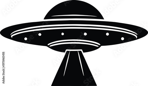 UFO flying saucer vector illustration