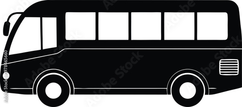 Bus public transportation vector icon