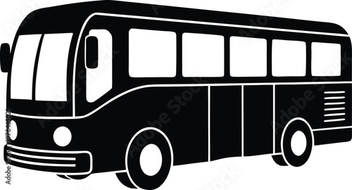 Public transport bus vector icon