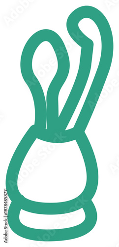 Japanese Matcha and Green Tea Ceremony Decoration Element. This two-tone decoration asset is perfect for minimalist cafe branding, menu design, and artisanal tea packaging.