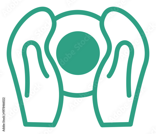 Japanese Matcha and Green Tea Ceremony Decoration Element. This two-tone decoration asset is perfect for minimalist cafe branding, menu design, and artisanal tea packaging.