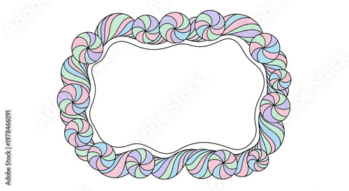 Colorful decorative frame border design.
