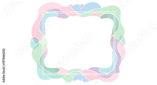 Colorful abstract frame border design.