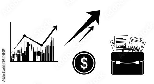 Business finance growth money concept.