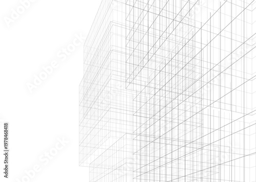 abstract architecture 3d illustration