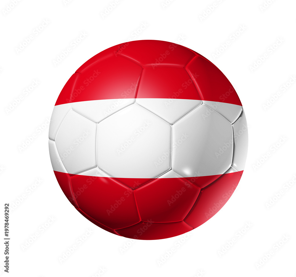 Obraz premium Soccer football ball with Austria flag