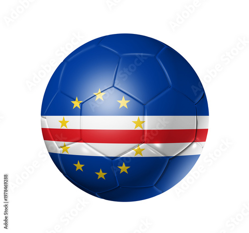 Obraz na płótnie Soccer football ball with Cape Verde flag