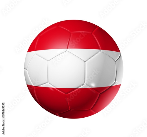 Soccer football ball with Austria flag
