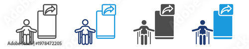 disability social media  icon set multiple style