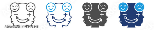 bipolar disorders  icon set multiple style