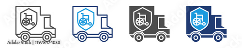 safety in transportation  icon set multiple style