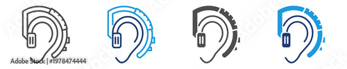 hearing aid  icon set multiple style