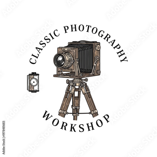 Photography Classic Vintage Camera Workshop Illustration