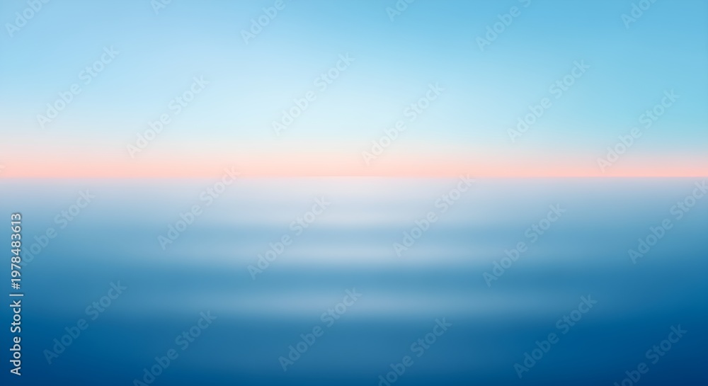 Fototapeta premium serene ocean horizon at sunset with soft gradient colors