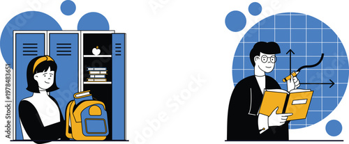 A man and a woman work together to load a washing machine with clothes