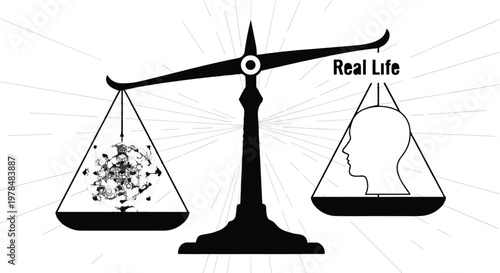 Balance between social media and real life