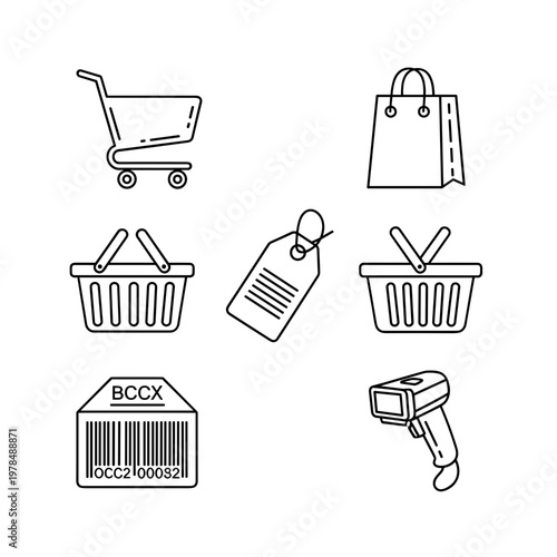 Shopping cart and retail icons 10.