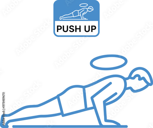 Push up exercise illustration a guide to proper form and fitness