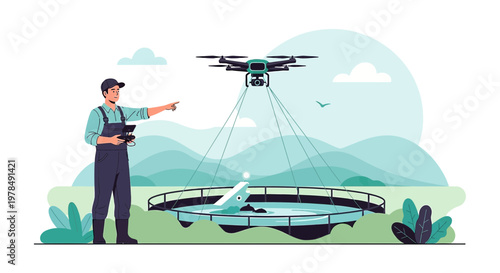 Aquaculture management with drone technology for automated analysis and optimized fish farming