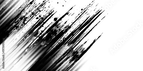 Grunge tire tracks, wheel braking marks. Truck, car or motorcycle tread pattern silhouettes. Auto race, motorsport, speed racing design element. Vector illustration