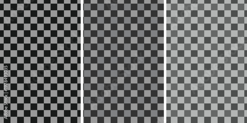 Abstract geometric patterns with varying shades and distortions in a grid layout