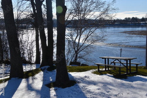 At the park in spring, Montmagny, Québec, Canada
