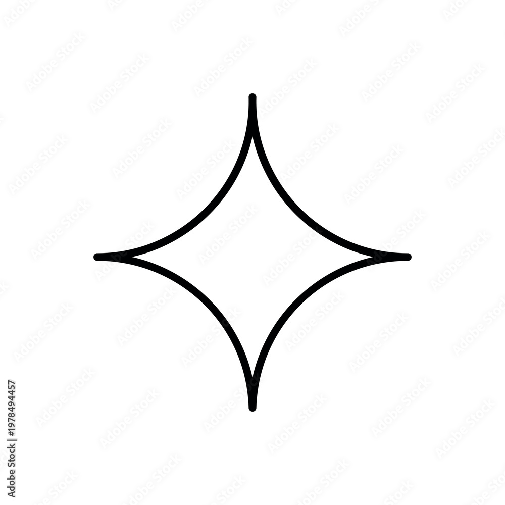 Fototapeta premium Minimal geometric icon. Simple abstract shape for design, UI, and branding.