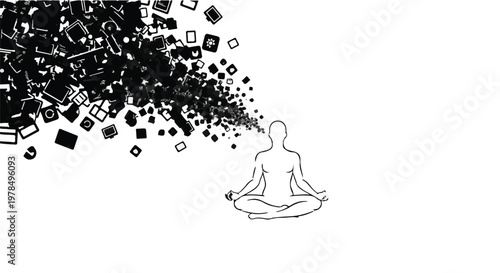 mindfulness meditation stress relief concept