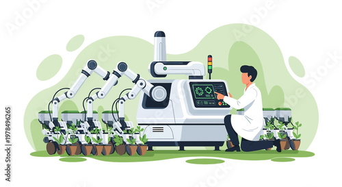 Automated agricultural system integrating robotics for crop cultivation and plant science research