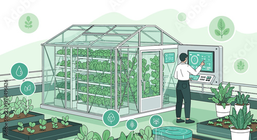 Automated greenhouse cultivation, modern farming and technology integration for sustainable food