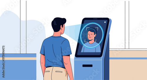 Automated identity verification process through advanced biometric facial recognition scanning