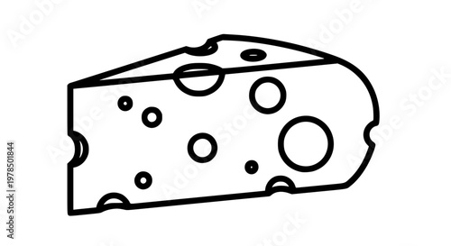Swiss cheese block vector isolated, cheese with holes, dairy product, gourmet food ingredient, clean design, scalable illustration