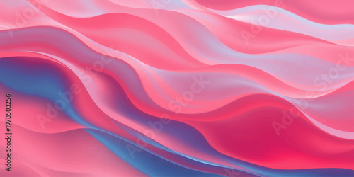 Smooth flowing pink and red silk fabric background with a soft satin texture and liquid wave motion design
