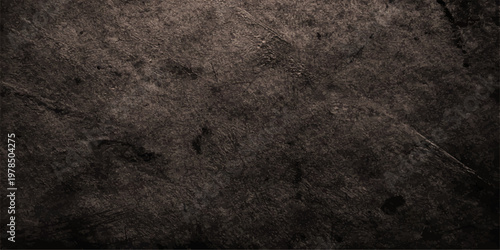 Grungy aged paper texture with a dark vintage wall pattern and a rough grey stone surface material for a weathered black and white background backdrop