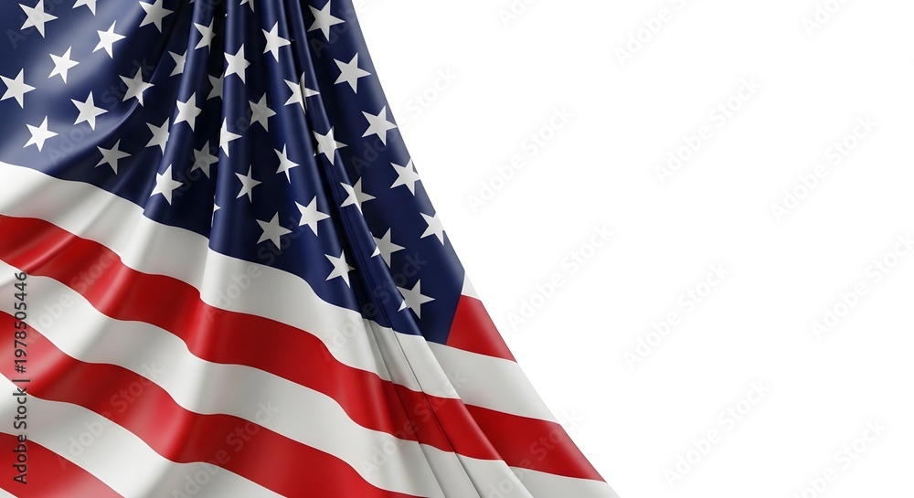 Obraz premium Celebrating flag day close up of a waving american flag patriotic symbolism