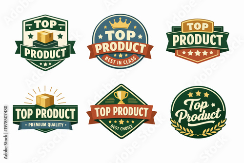 Top product quality labels collection for best choice premium goods, high quality and award winning designs
