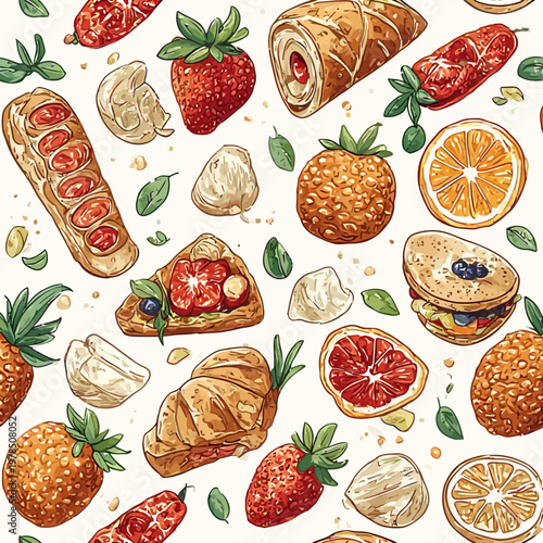 Food Pattern Design Very Cool