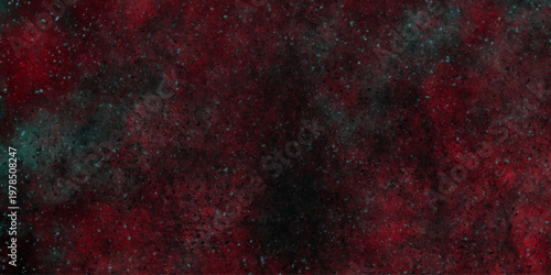 Abstract Watercolor dark green and red grunge background painting. Aquamarine and green abstract Glowing fractal digital art design vector design. Abstract Black and Green Grunge Colorful gouache.