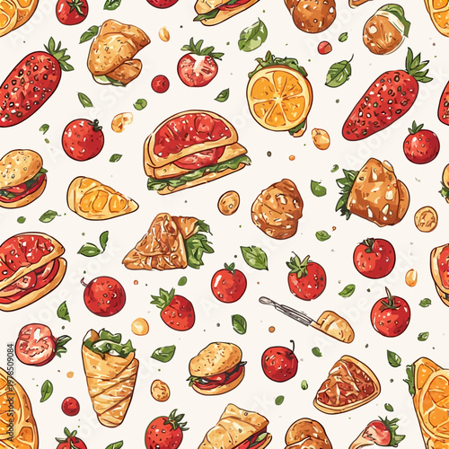 Food Pattern Design Very Cool