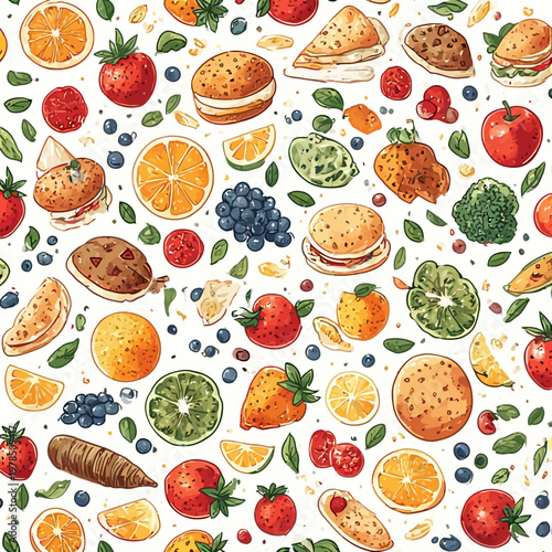 Food Pattern Design Very Cool