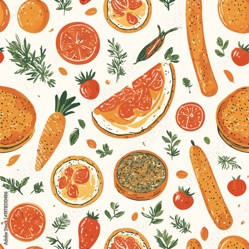 Food Pattern Design Very Cool