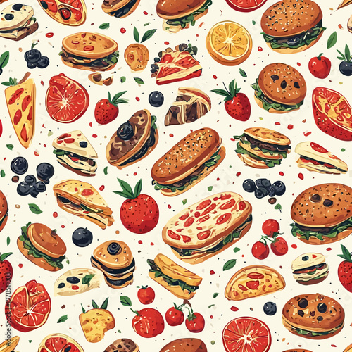 Food Pattern Design Very Cool