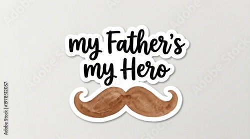 Happy Fathers Day My Father My Hero Design
