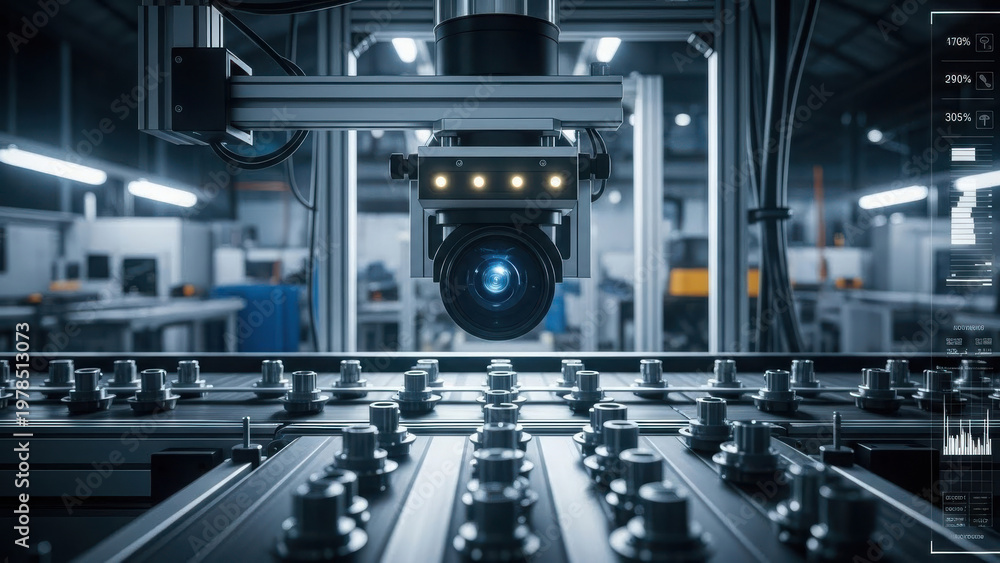 Fototapeta premium Automated assembly line in modern factory