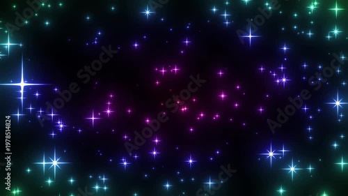 カラフルなキラキラした光のエフェクトの背景の動画