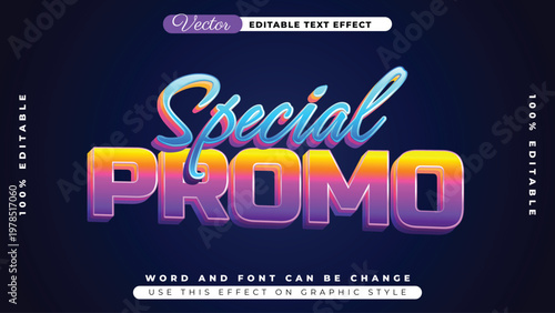 Special Promo Editable Text Effect for Dynamic Sales and Marketing Designs Vibrant Retro 