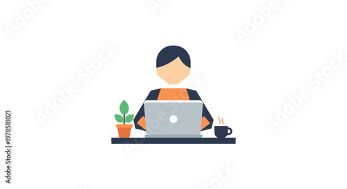 a person working on a laptop computer.