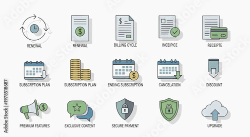 The illustration shows various icons representing business and technology concepts.