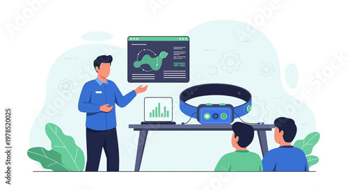 Presentation showcasing wearable health technology and data analysis for wellness insights