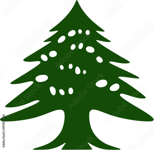 Geometric Lebanon Cedar Tree Vector Minimal Triangle Logo